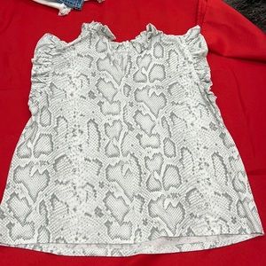 White and grey KARLIE Top